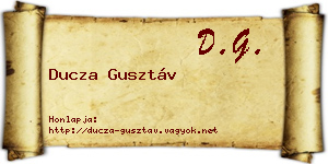 Ducza Gusztáv névjegykártya