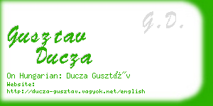 gusztav ducza business card